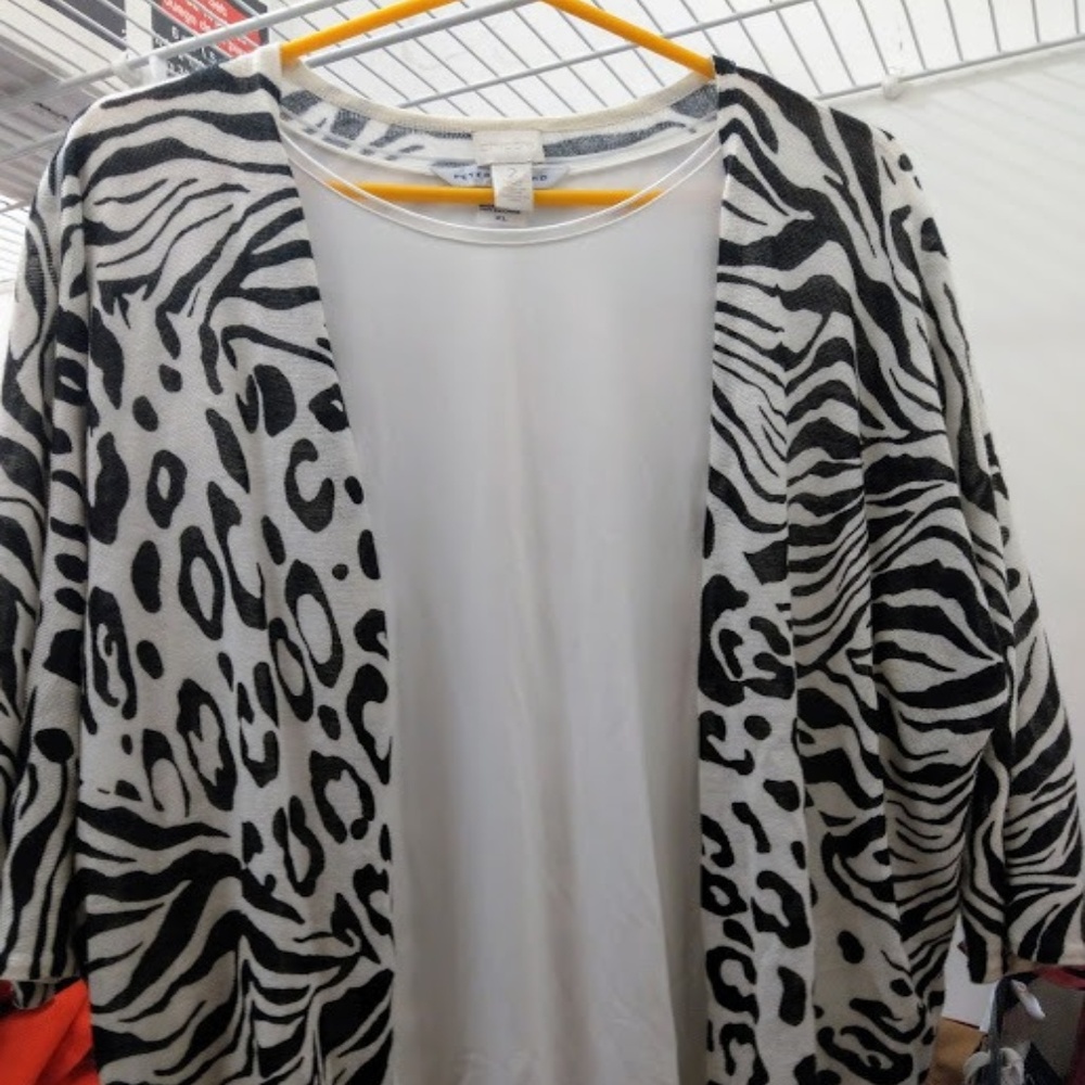 Chico's Zebra Outer shell & White undershirt